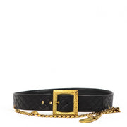 Chanel Fall 1994 Vintage Quilted Lambskin Chain Belt