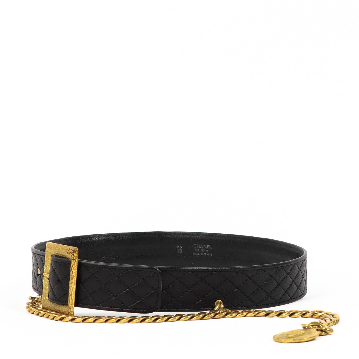 Chanel 94A Vintage Quilted Lambskin Chain Belt
