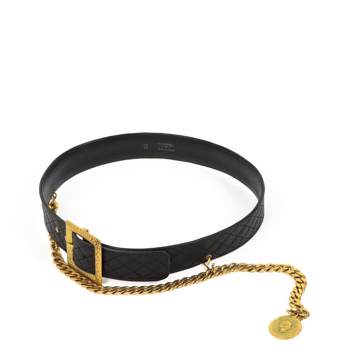 Chanel 94A Vintage Quilted Lambskin Chain Belt