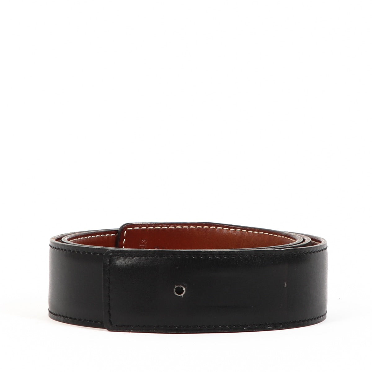 Hermès Black/Brown Box/Barenia Belt Strap
