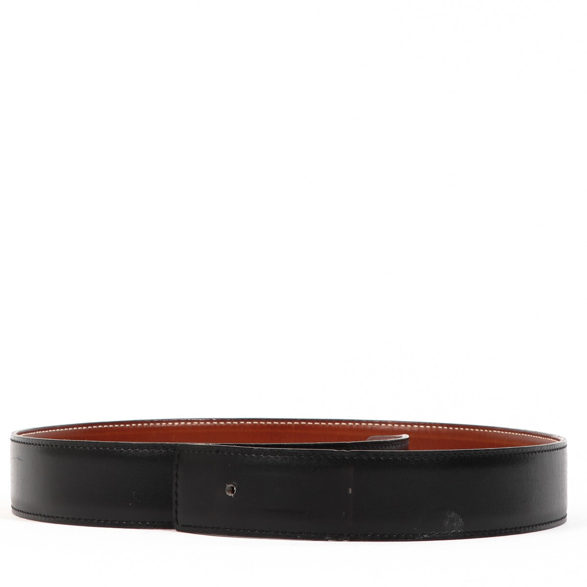 Hermès Black/Brown Box/Barenia Belt Strap