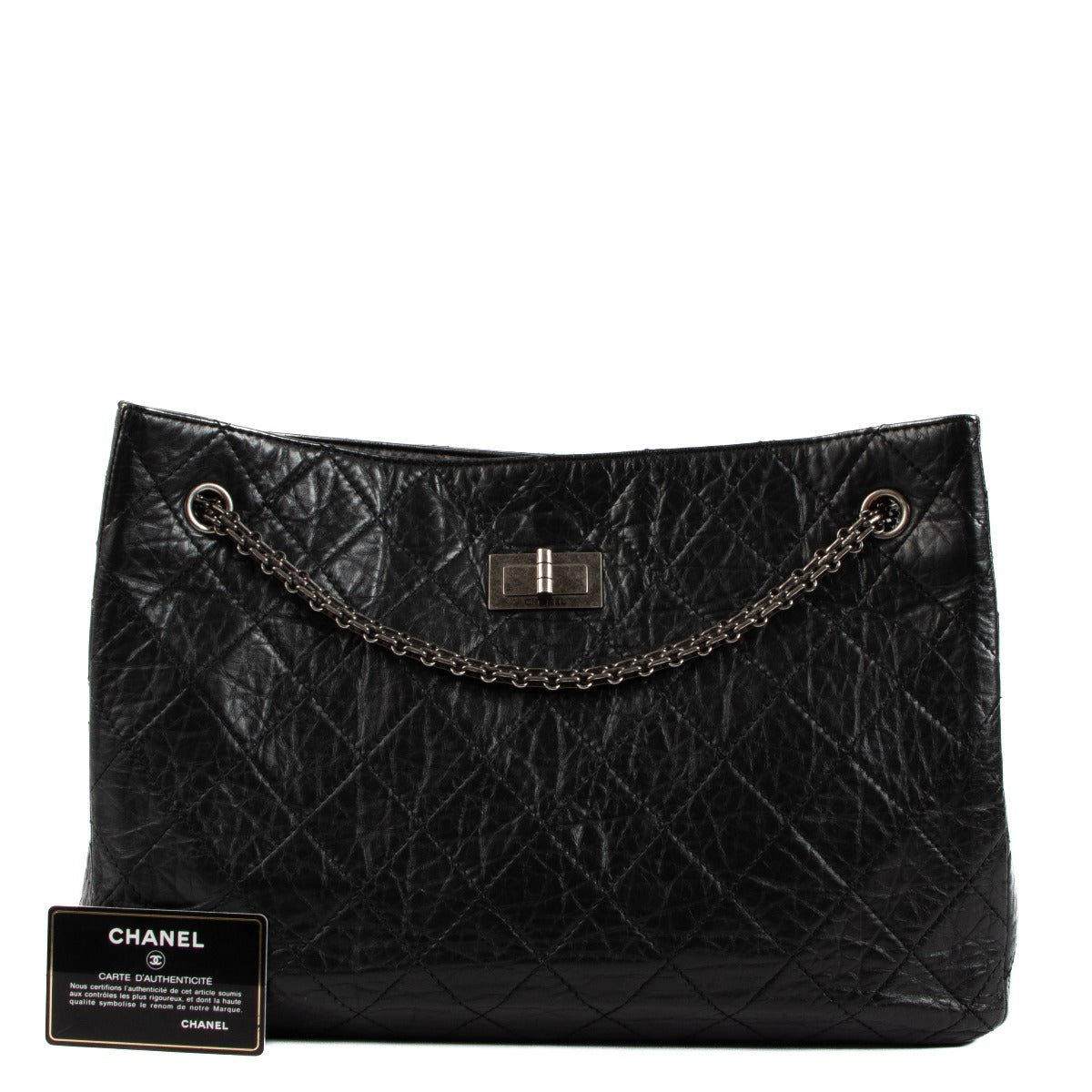 Chanel Black Reissue 2.55 Business Tote Bag