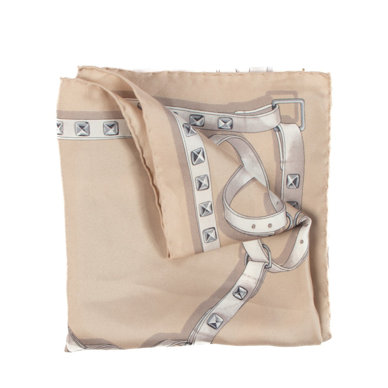 Gucci Multicolor GG Belt Print Silk Scarf