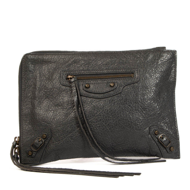 Balenciaga Grijze Arena Classic Ritsportemonnee