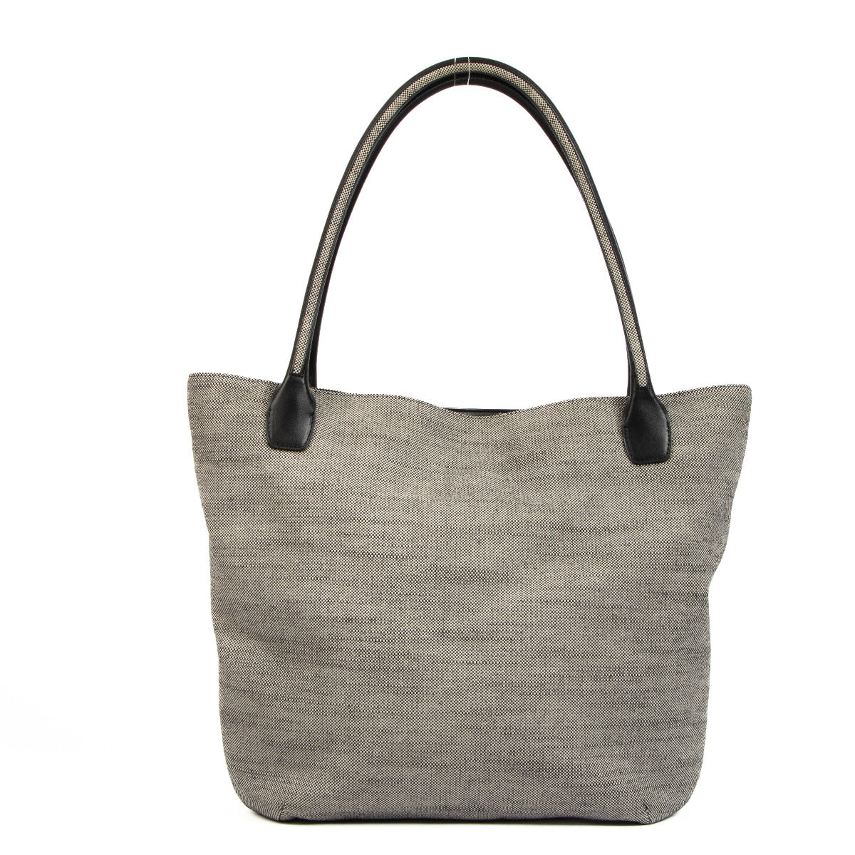 Delvaux Louise Cabas Grey Canvas Shopping Tote Bag