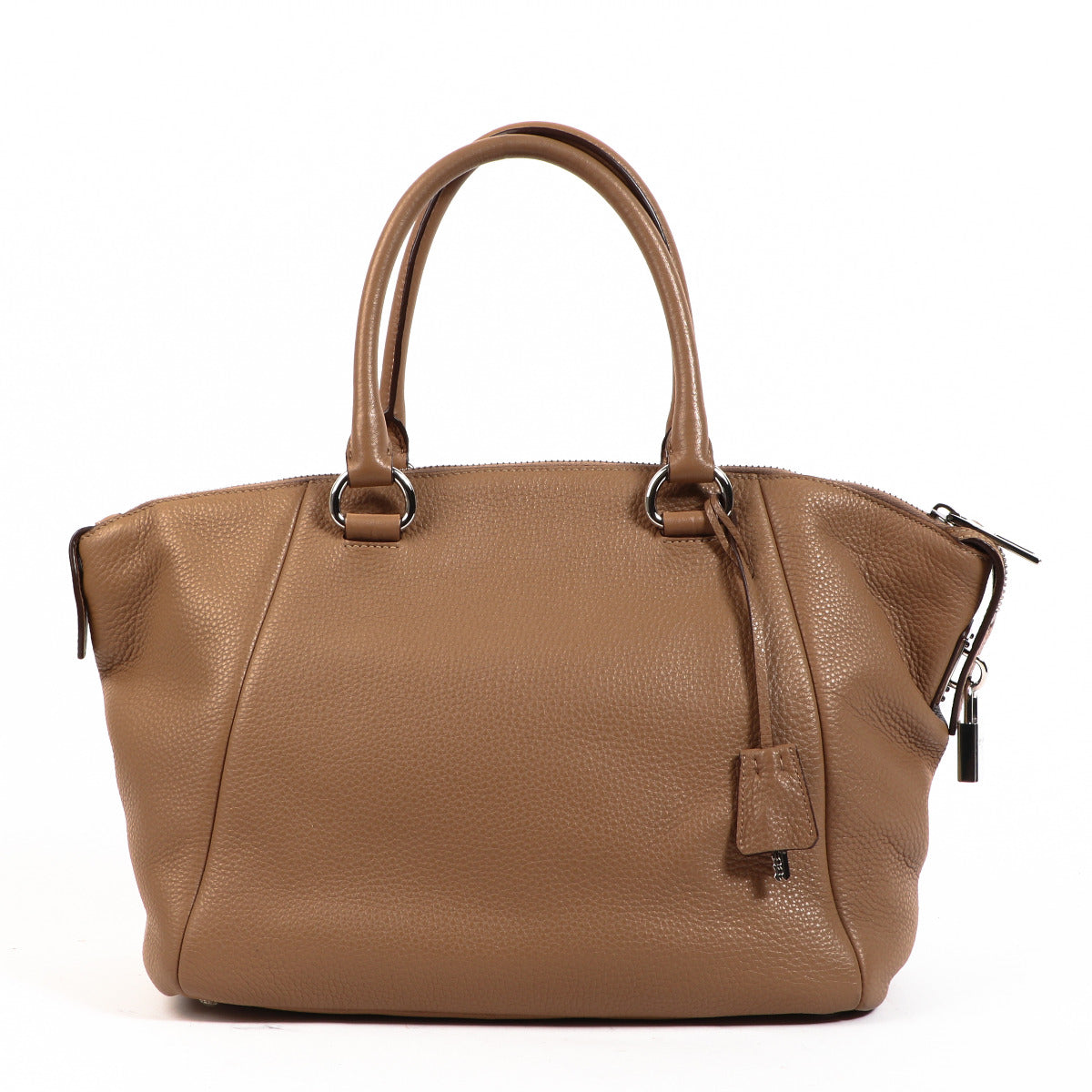 Prada Beige Leather Duffle Bag