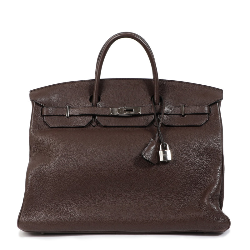 Hermès Birkin 40 Café Clemence Palladium Hardware