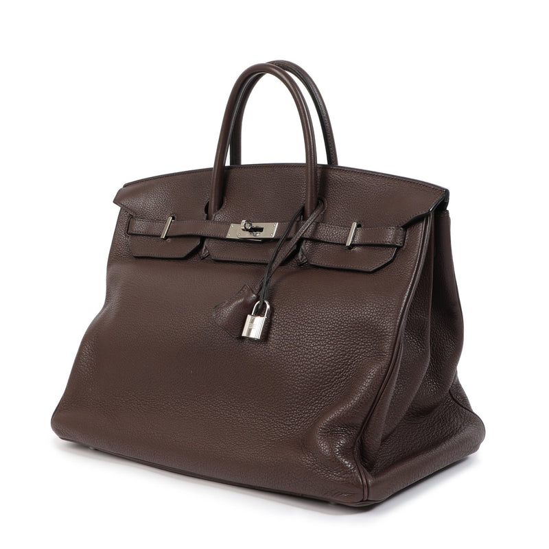 Hermès Birkin 40 Café Clemence Palladium Hardware