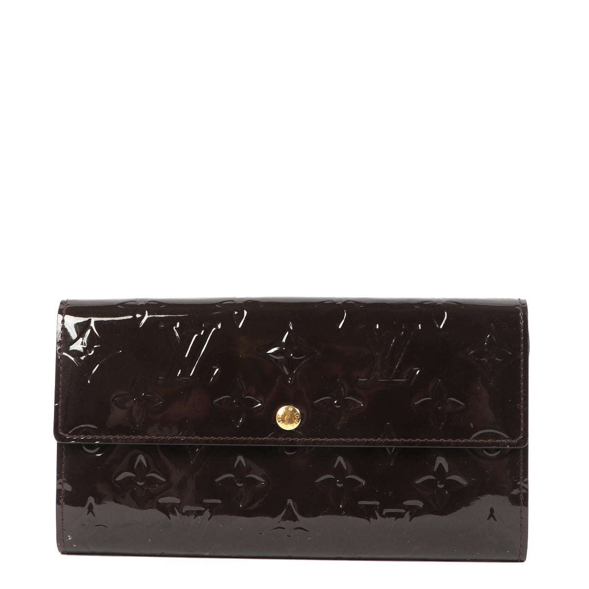 Louis Vuitton Sarah Terre d'Ombre Monogram Vernis Wallet