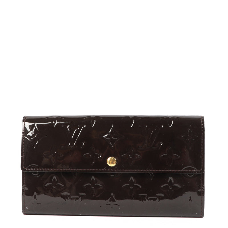 Louis Vuitton Sarah Terre d'Ombre Monogram Vernis Wallet