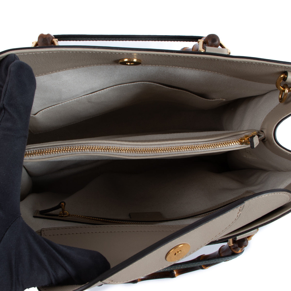 Gucci Beige Leather Diana Medium Tote Bag