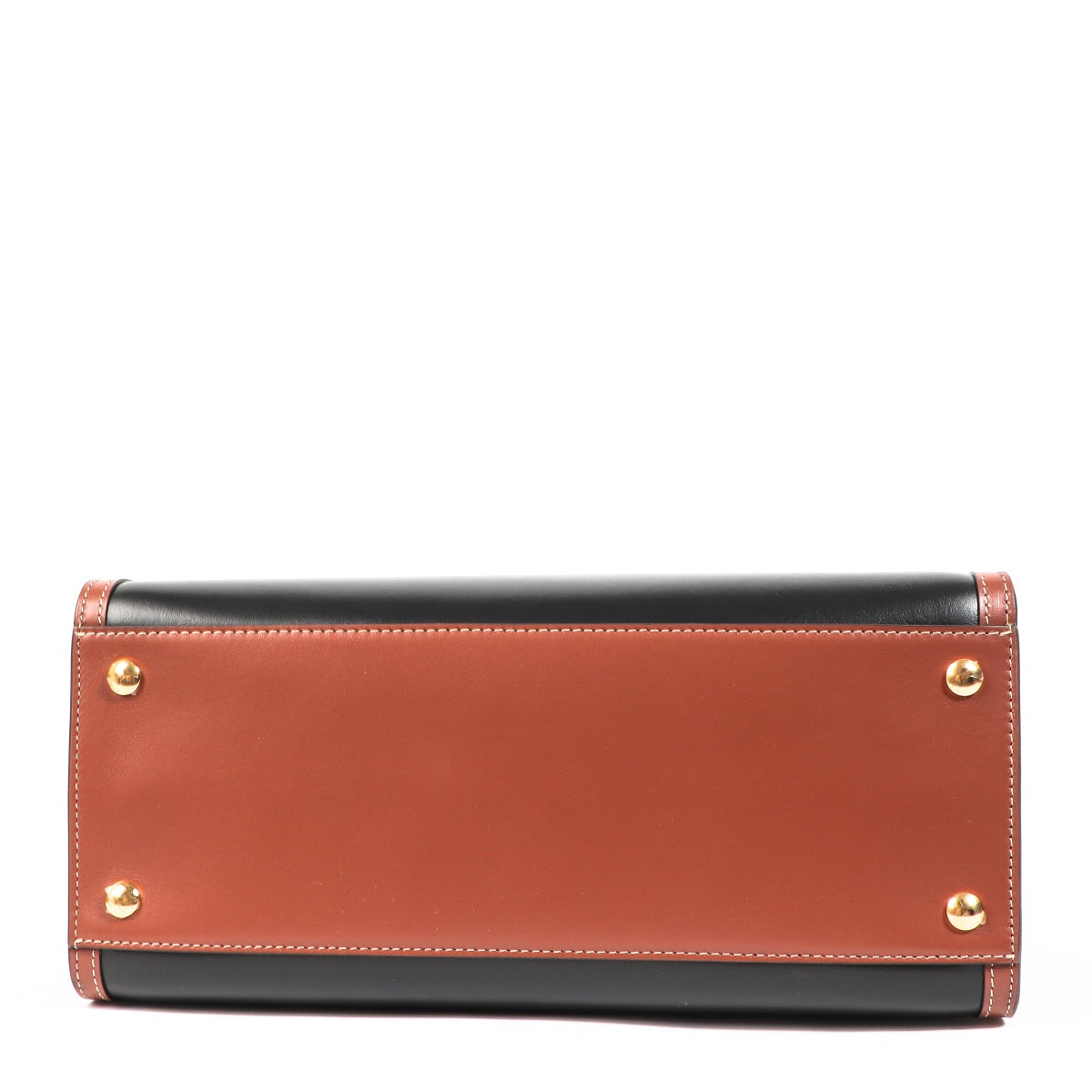 Buy an authentic second hand Burberry Black Leather and Vintage Check Two Handle Small Title Bag in as new condition at Labellov.