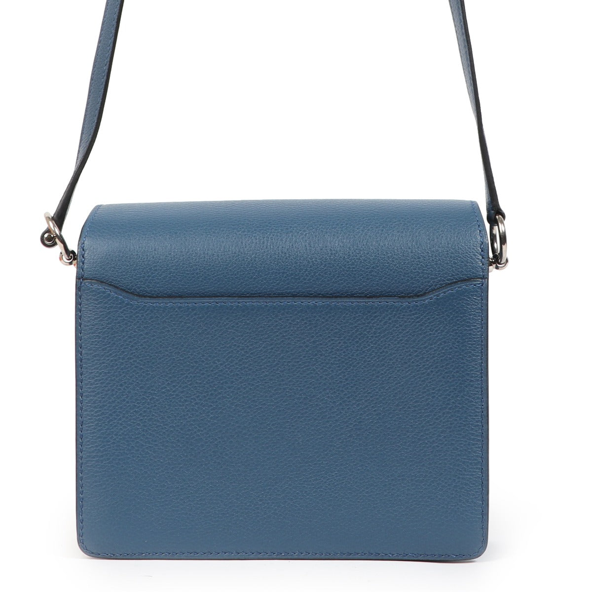 Hermès Roulis Mini Bleu Agate Evercolor Palladium Hardware