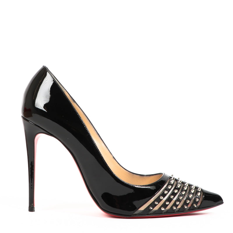 Christian Louboutin Bareta 100 Patent Leather Heels