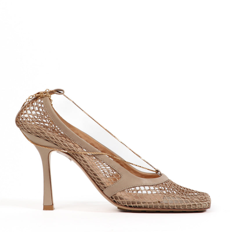 Bottega Veneta Beige Mesh Stretch Pumps - maat 39.5