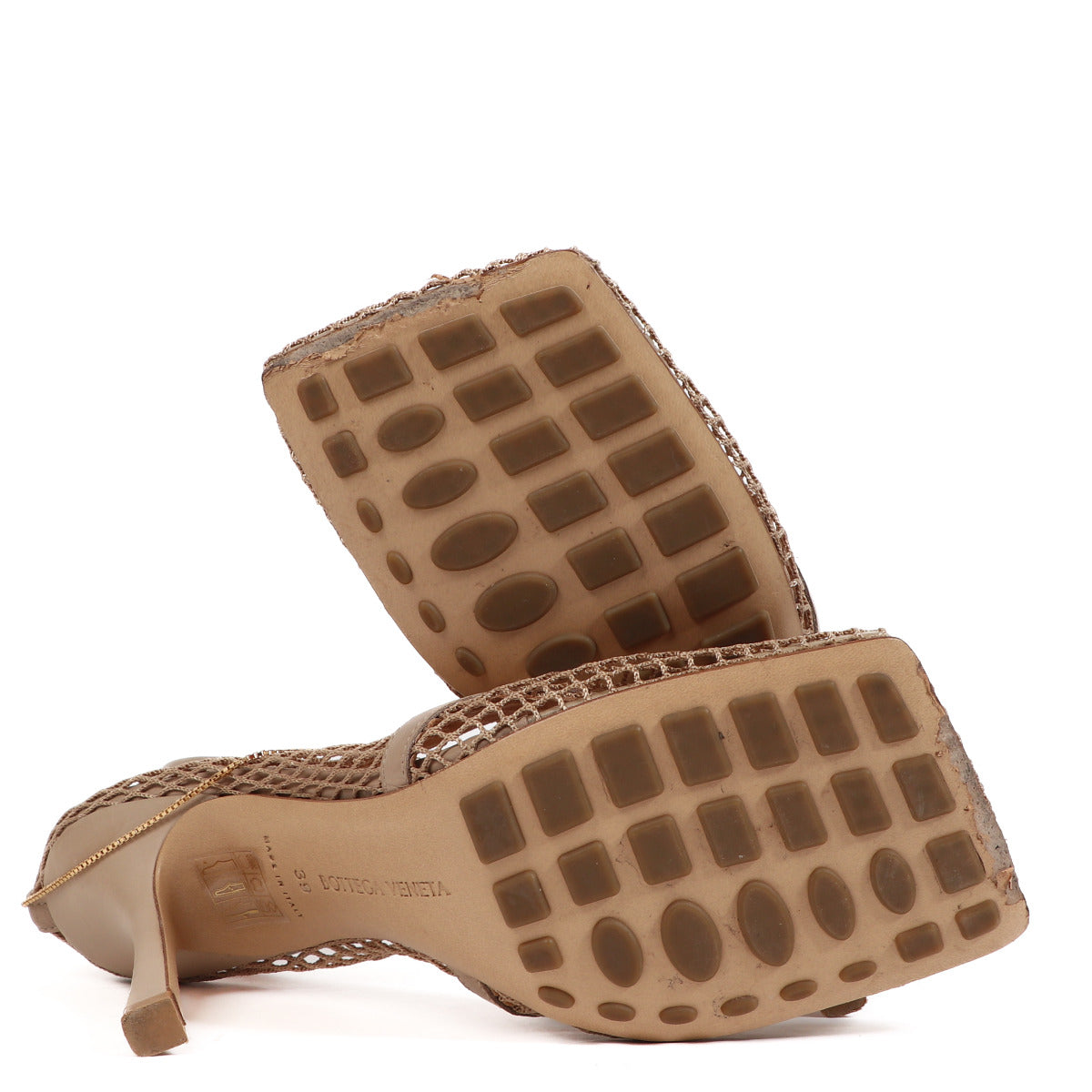 Bottega Veneta Beige Mesh Stretch Pumps - size 39.5