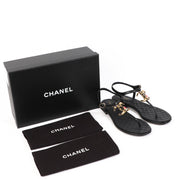 Chanel Black Crystal CC Sandals