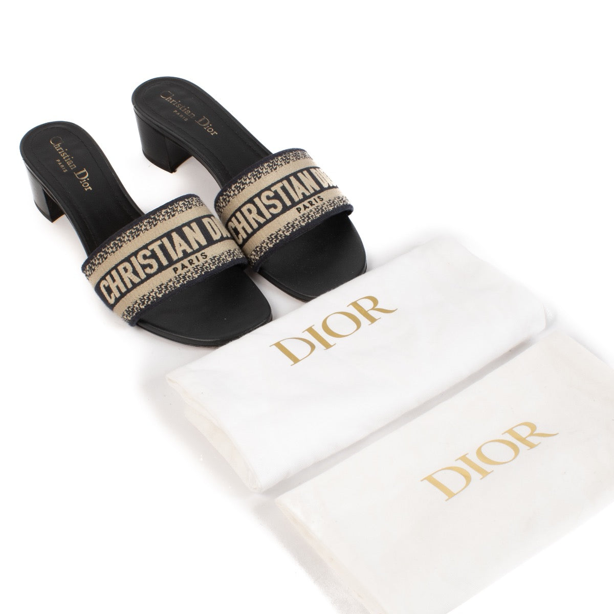 shop 100% authentic second hand Christian Dior Blue Dway Mule Sandals - Size 39 on Labellov.com