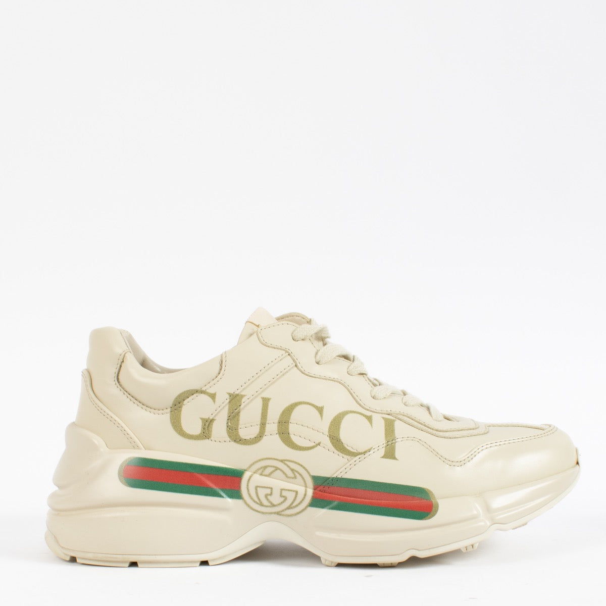 shop 100% authentic second hand Gucci Rython Logo Sneakers - Size 39 on Labellov.com