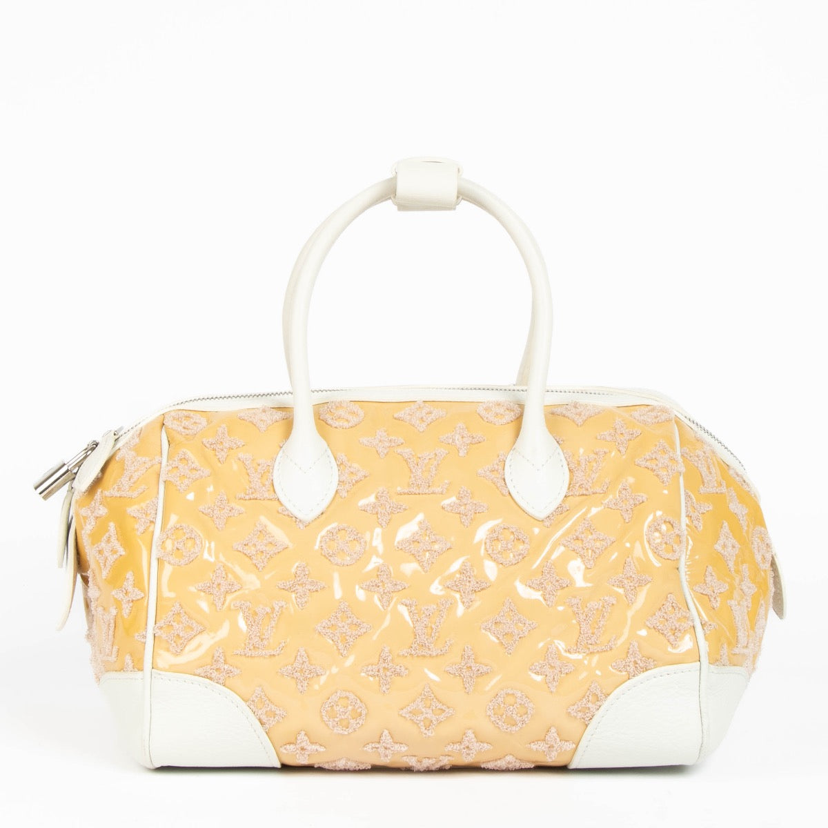 Authentic pre-loved Louis Vuitton Bouclettes Speedy Round Limited Top Handle Bag on Labellov.com
