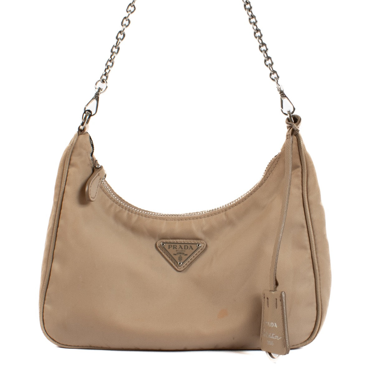 shop 100% authentic second hand Prada Beige Re-Edition 2005 Bag on Labellov.com