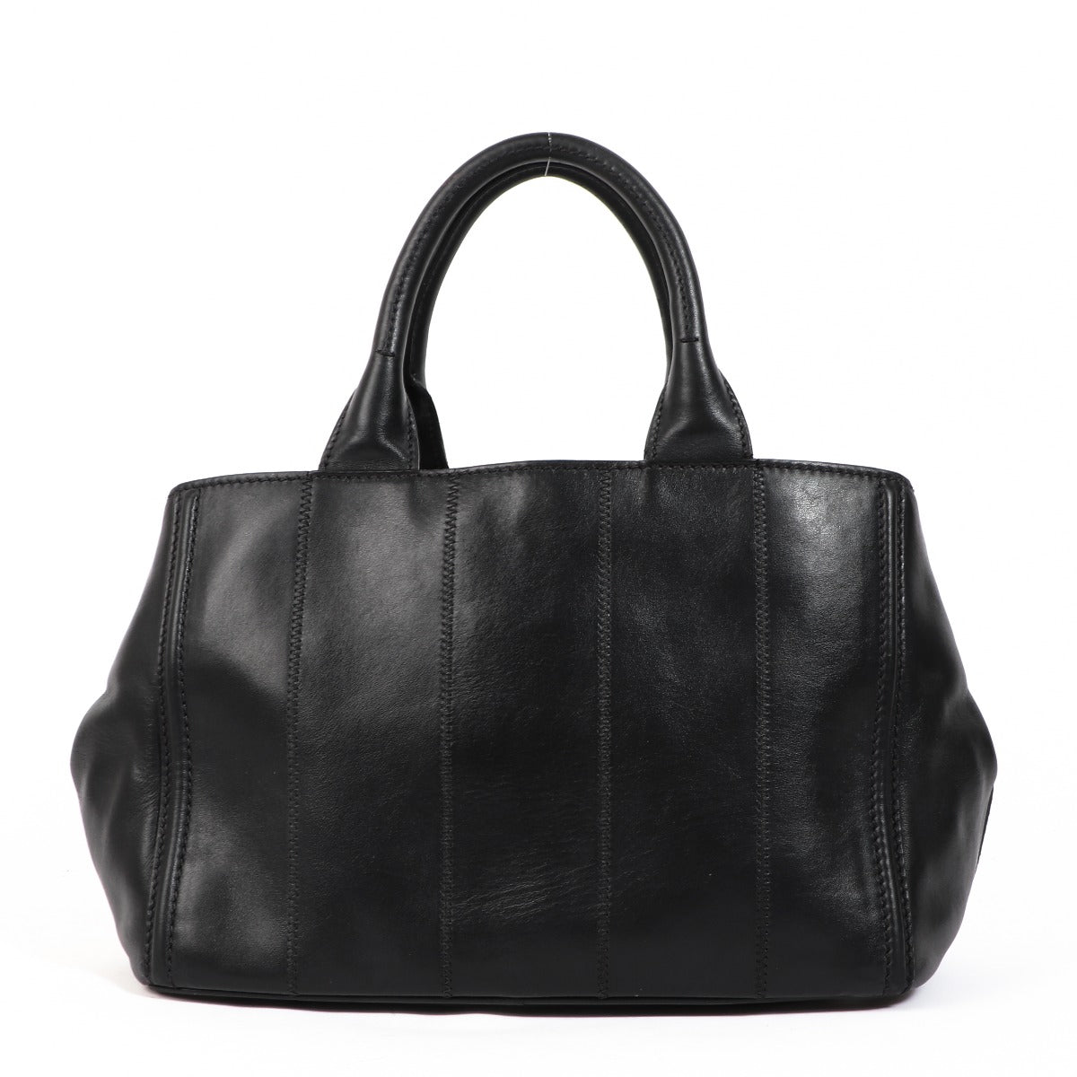 Prada Black Leather Tote Bag