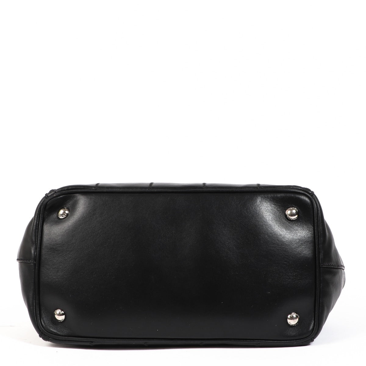 Prada Black Leather Tote Bag