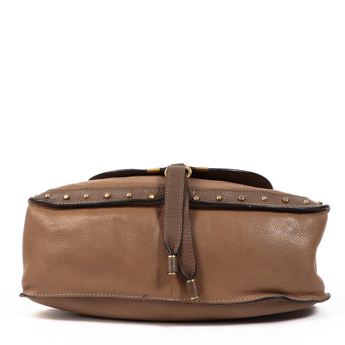 Chloé Tan Marcie Studded Double Carry Bag