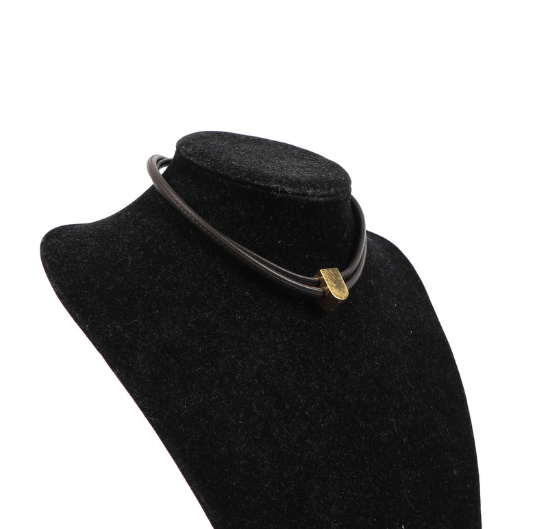Delvaux De'Bloc Café Doré Gold Necklace