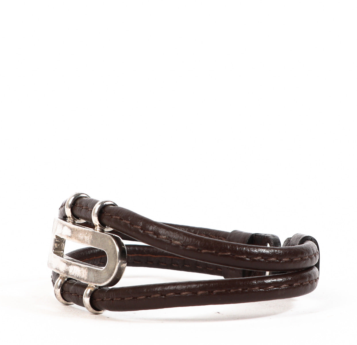 Delvaux Brown Leather Bracelet