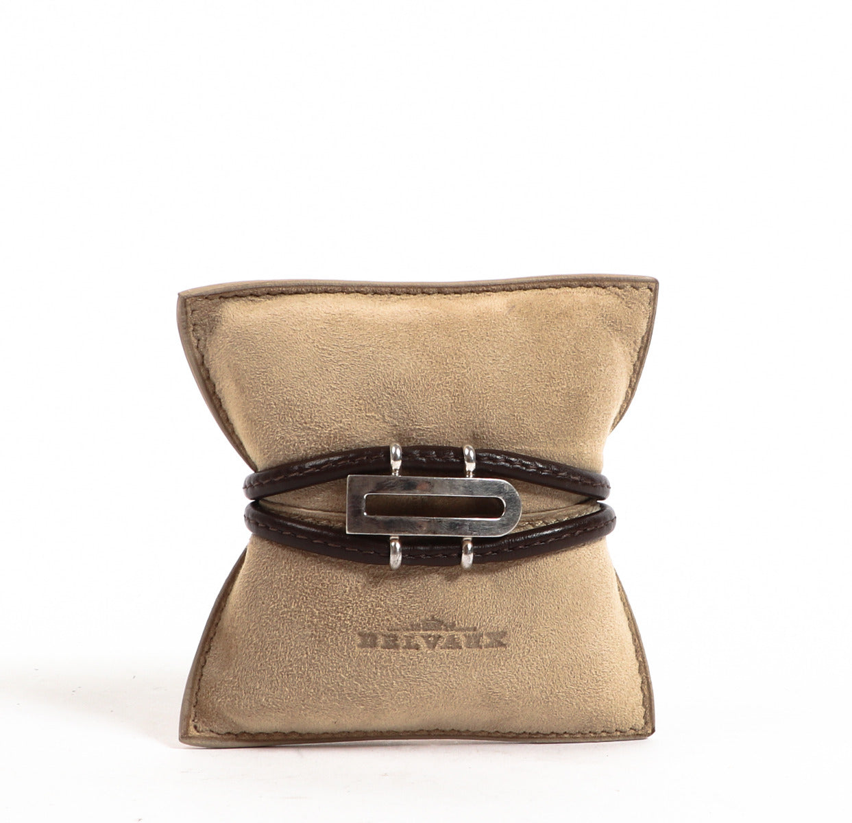 Delvaux Brown Leather Bracelet