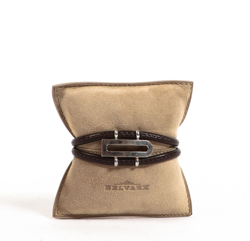 Delvaux Brown Leather Bracelet