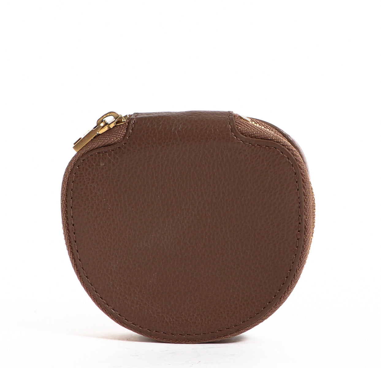 Delvaux Ecu Taupe Zip-Around Coin Wallet