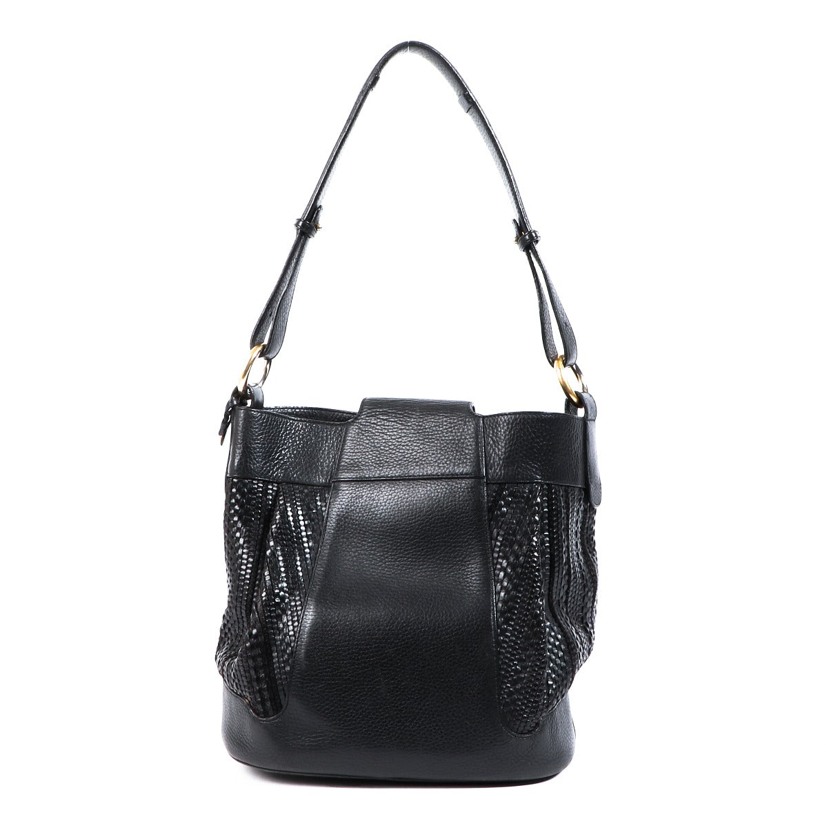 Delvaux Zwarte Toile de Cuir Tas