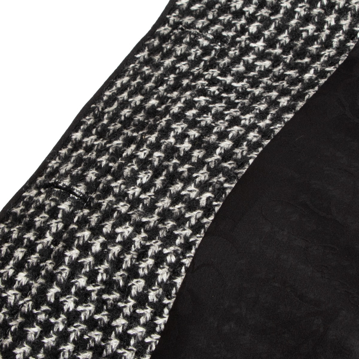 Chanel 2014 Zwart-Witte Tweed Lange Jas