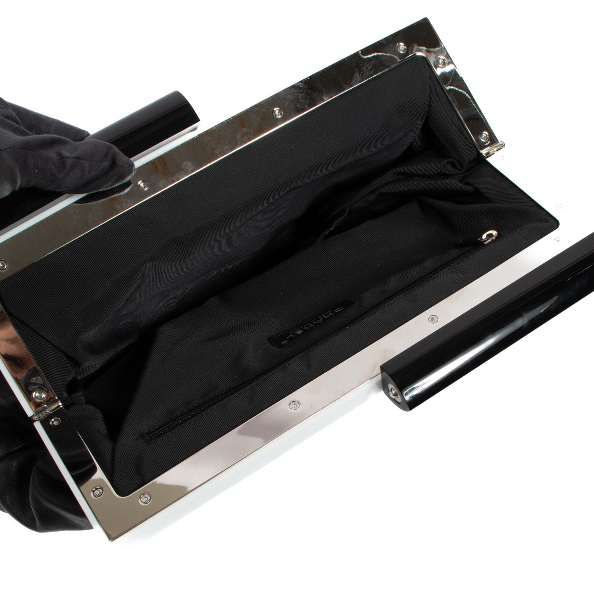 Pochette Chanel en cuir noir