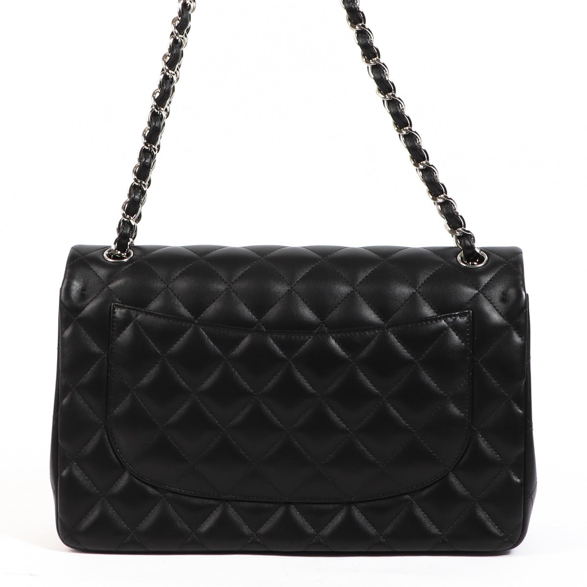 Chanel Black Lambskin Large Classic Flap Bag