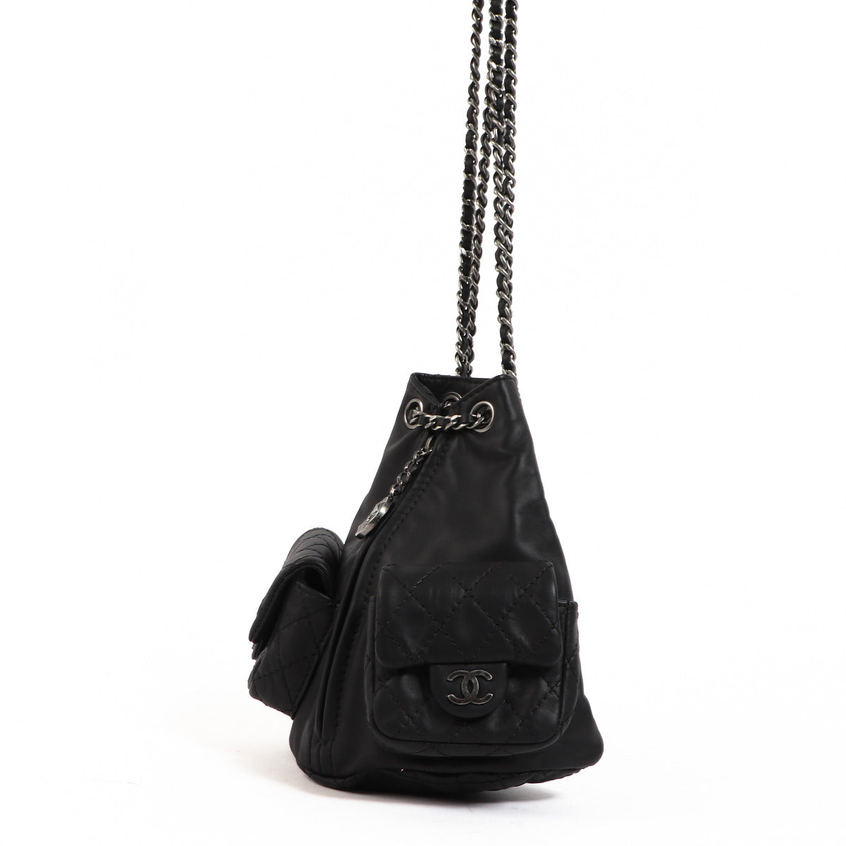 Chanel Black Leather Mini Backpack