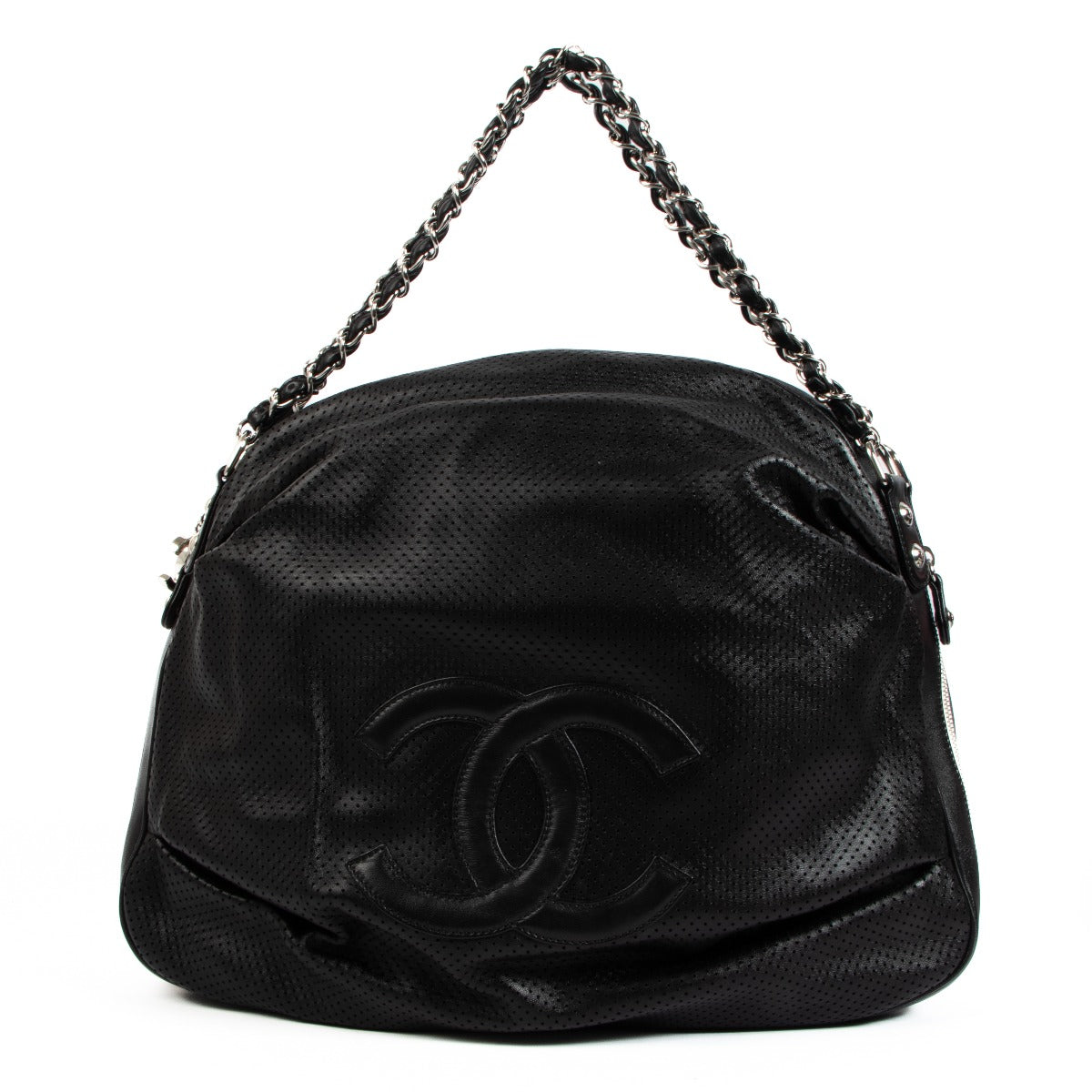 Chanel Perforated Lambskin Baseball Spirit Ligne Bag