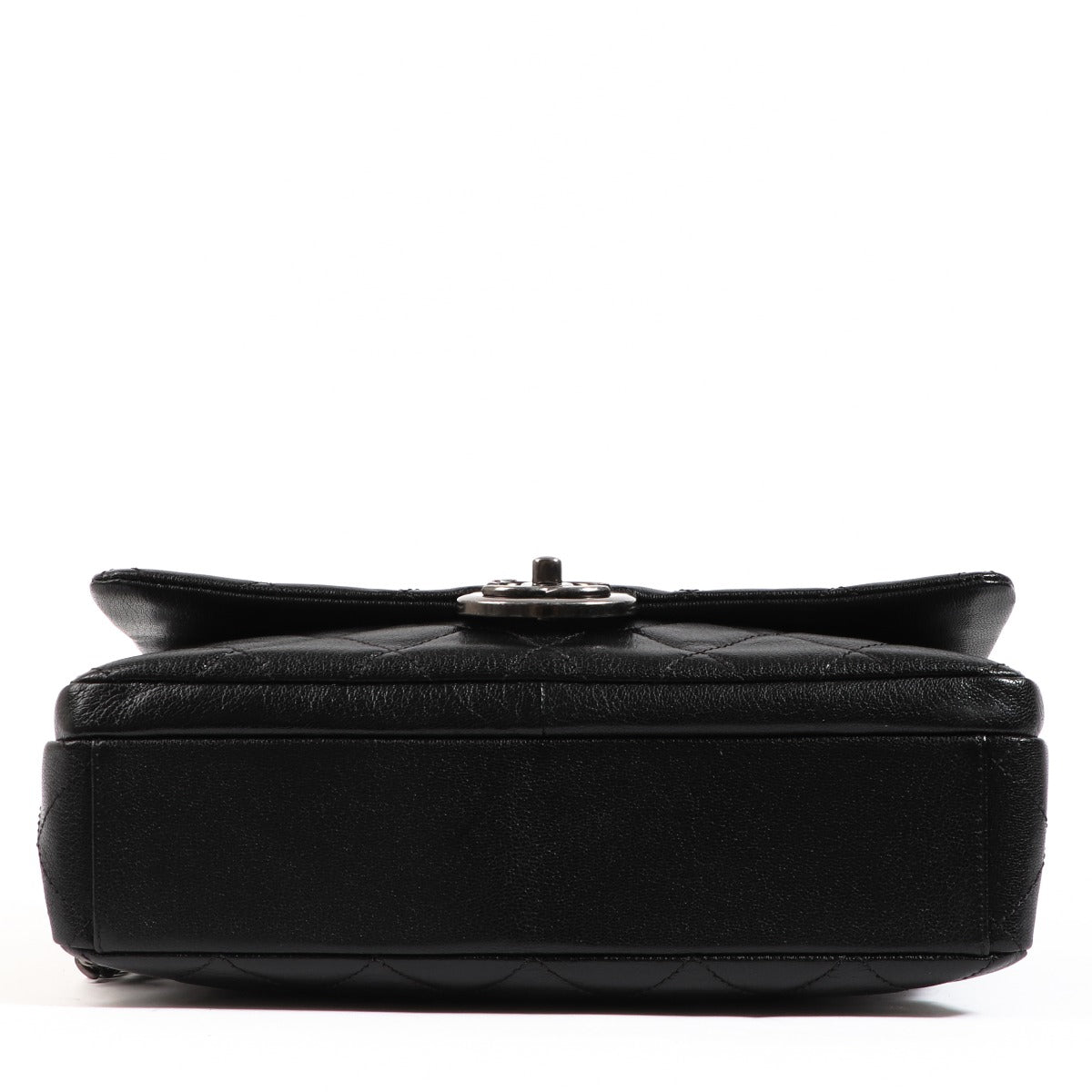 Chanel Zwart Geitenleer Double Carry Flap Bag