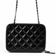 Chanel Black Patent Leather Mini Vanity Crossbody Bag for sale at Labellov resale website and fashion platform for preloved and secondhand luxury items
