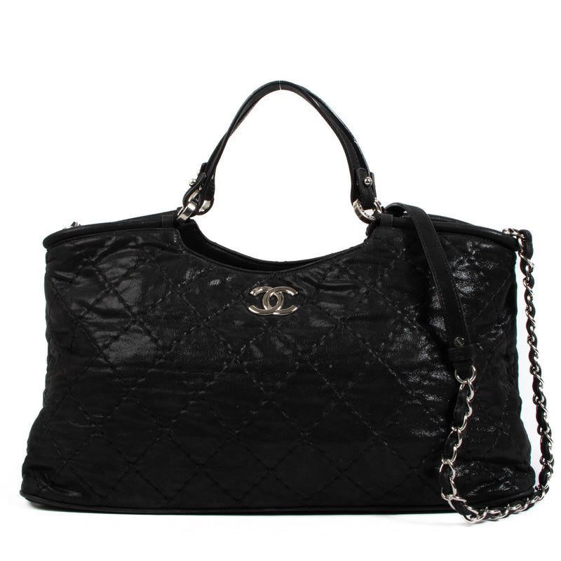 Chanel Black Iridescent Calfskin Sea Hit Tote Bag