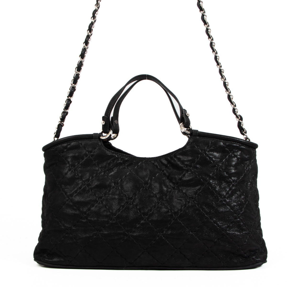 Chanel Black Iridescent Calfskin Sea Hit Tote Bag