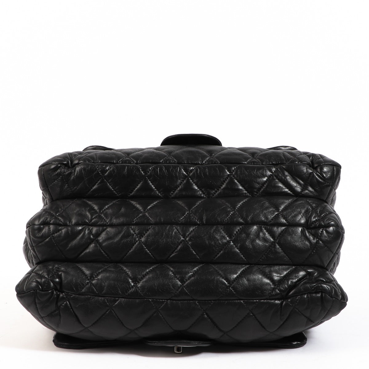 Sac Cabas Classique Chanel Triple Compartiment en Agneau Noir