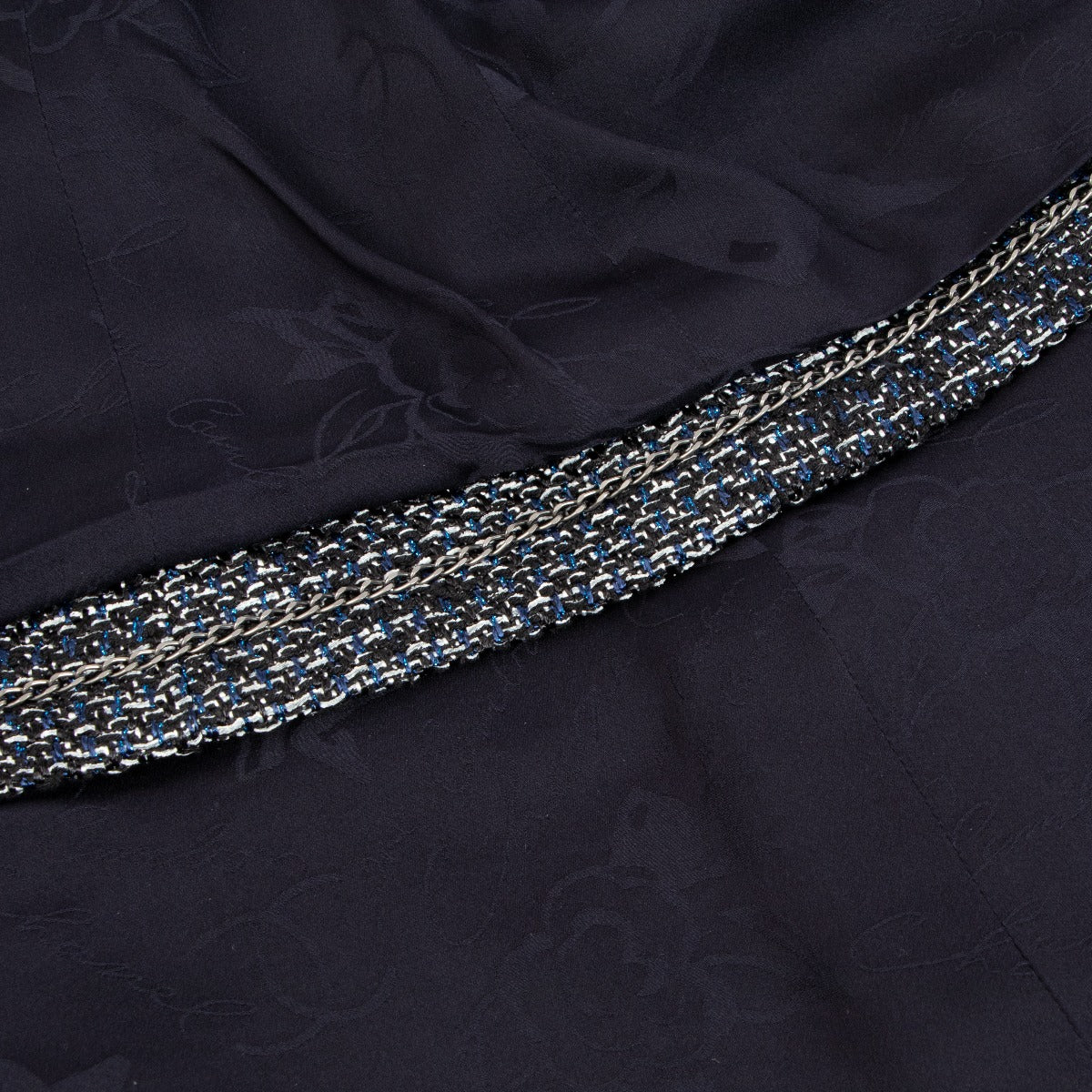 Chanel Blue Shimmer Cotton Tweed Jacket