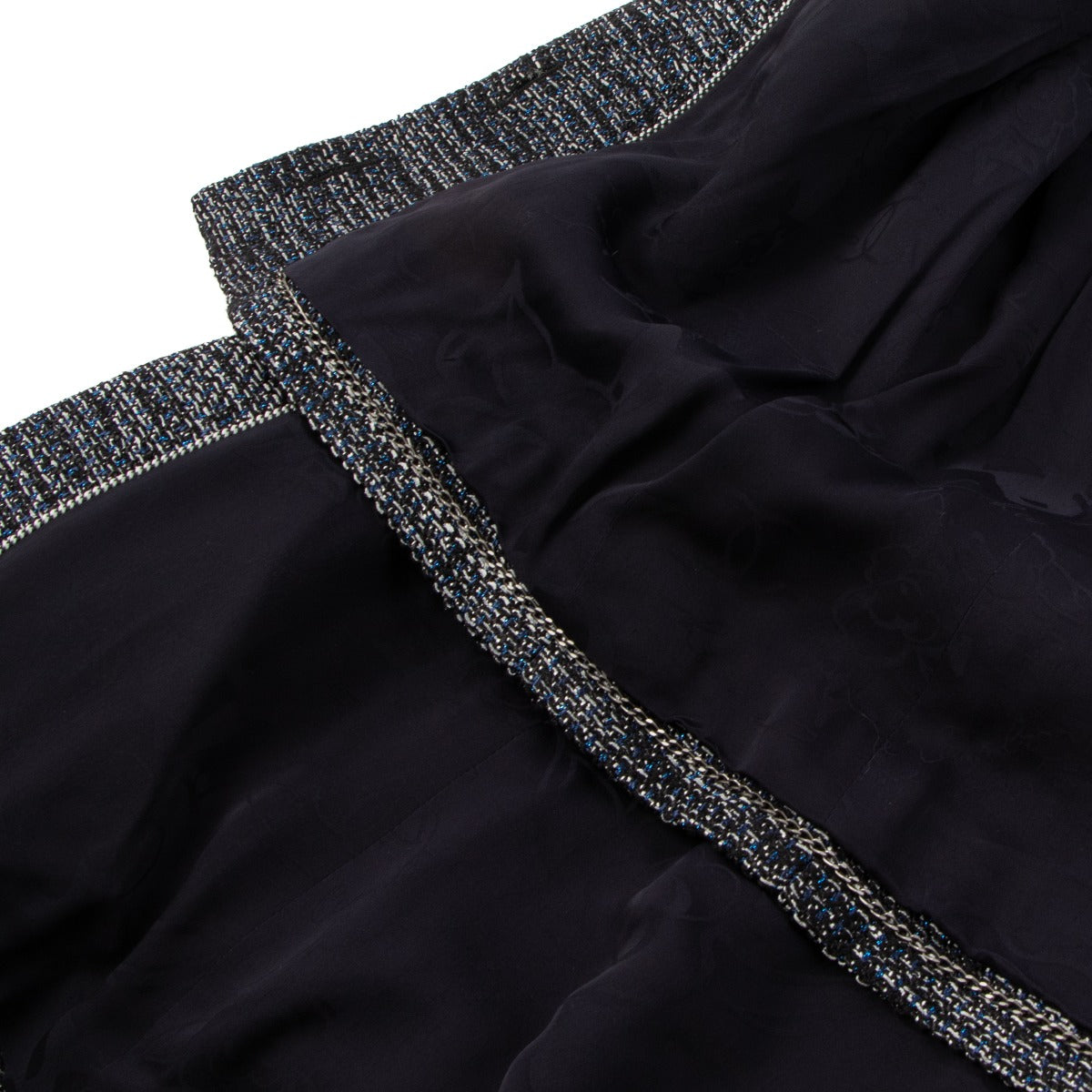 Chanel Blue Shimmer Cotton Tweed Jacket