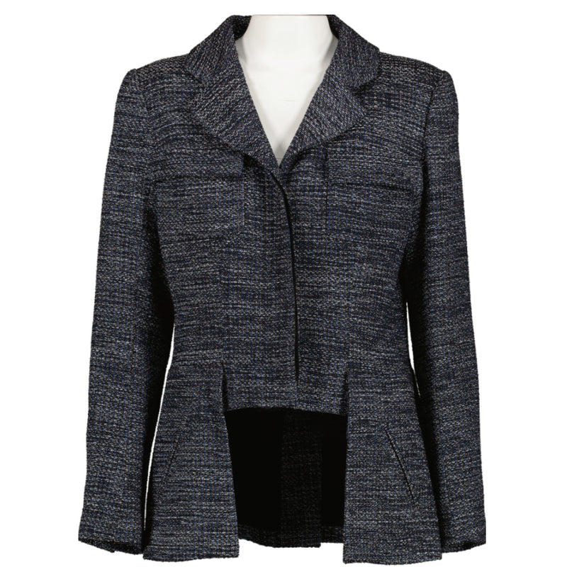 Chanel Blue Cotton Tweed Jacket