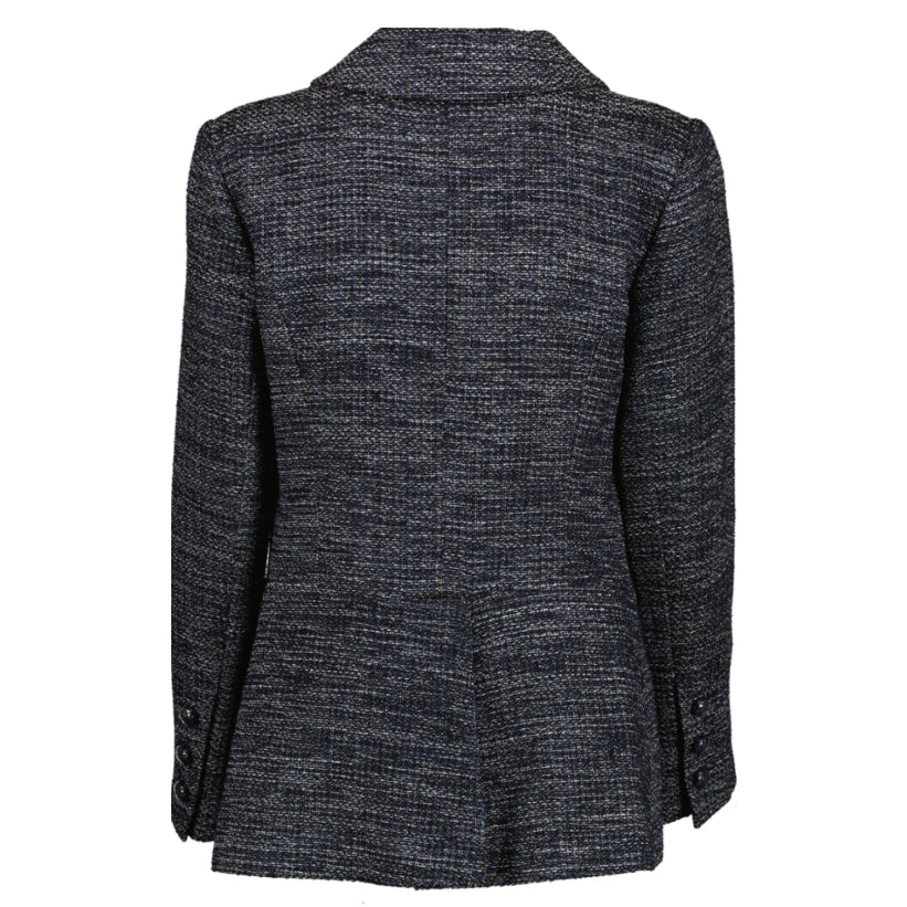 Chanel Blue Cotton Tweed Jacket