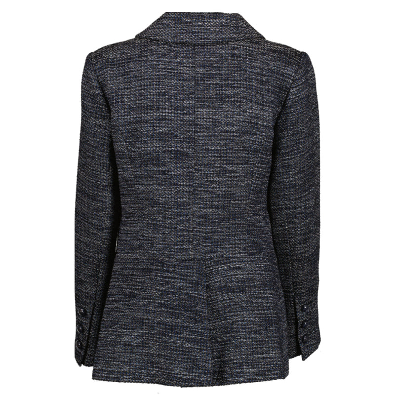 Chanel Blue Cotton Tweed Jacket