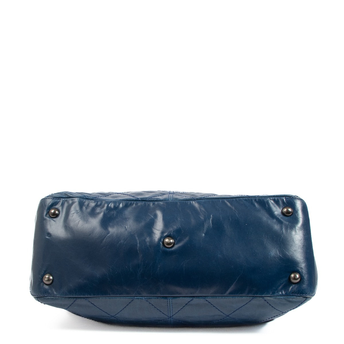 Chanel Blue Aged Calfskin Coco Supple Hobo Bag